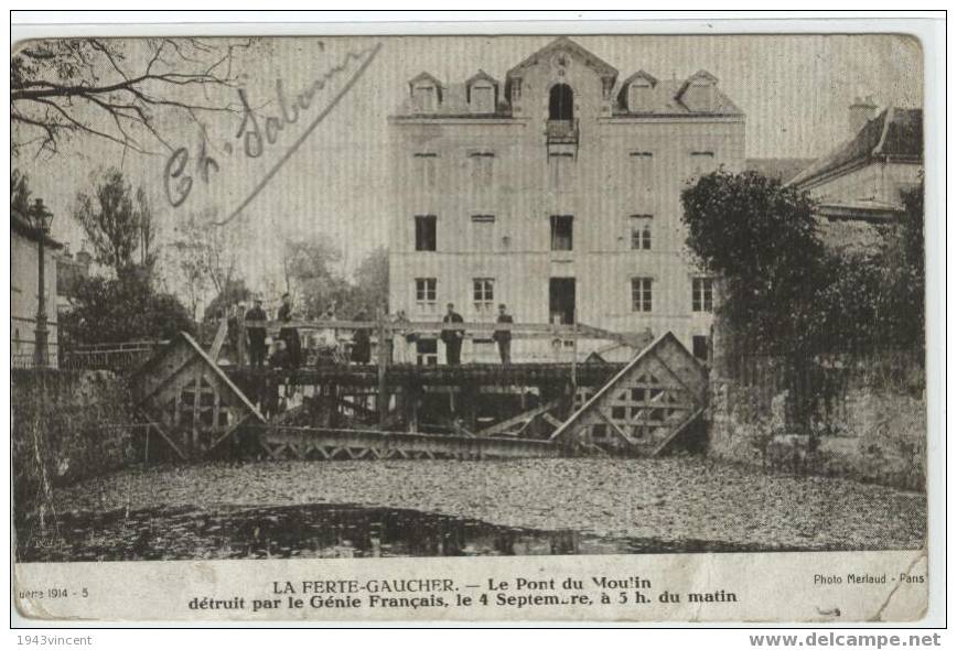 C 1010 - LA FERTE GAUCHER - Le Pont Du Moulin - CPA Animée - - La Ferte Gaucher