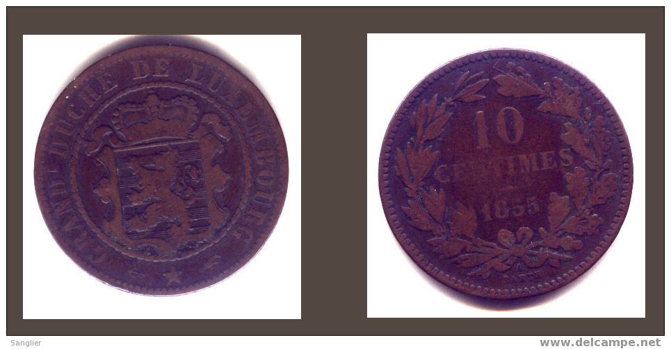 10 CENTIMES 1855 A - Lussemburgo
