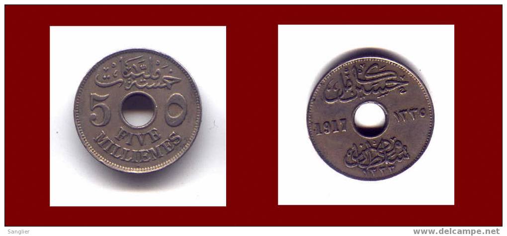 5 MILLIEMES 1917 - Egipto