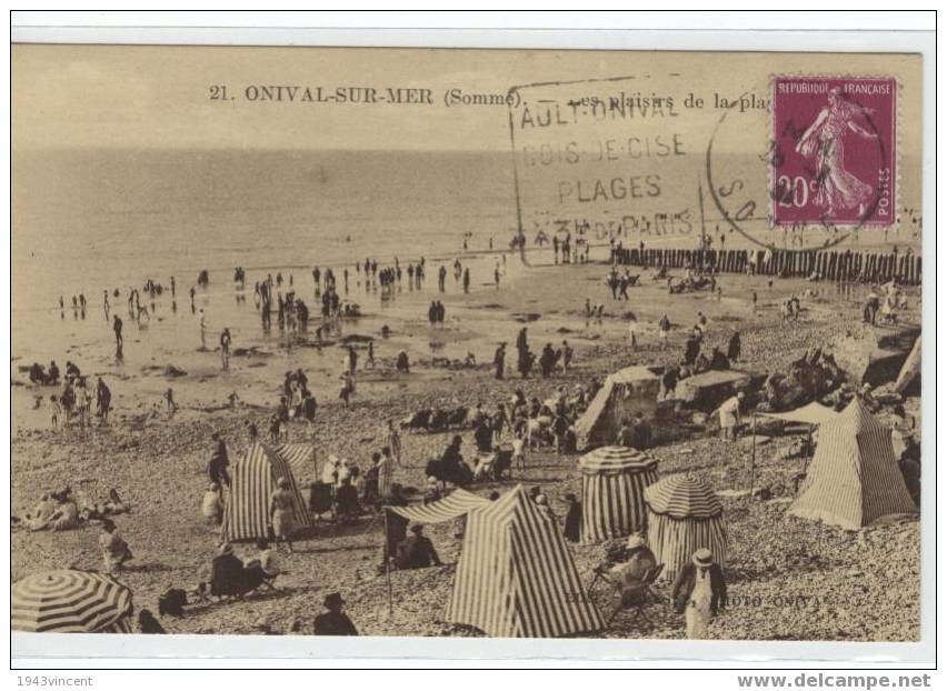 C 1059 - ONIVAL SUR MER - 21 - Belle CPA Animée Et Rare  De 1933 - - Onival