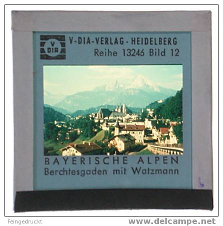 Dia 002 - "Bayerische Alpen" 12 Glasdias - Diapositivas De Vidrio