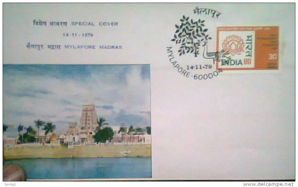 Peacock, Peafowl, Bird, Postmark, Permanent Pictorial Postmark, Mylapur - Pavos Reales