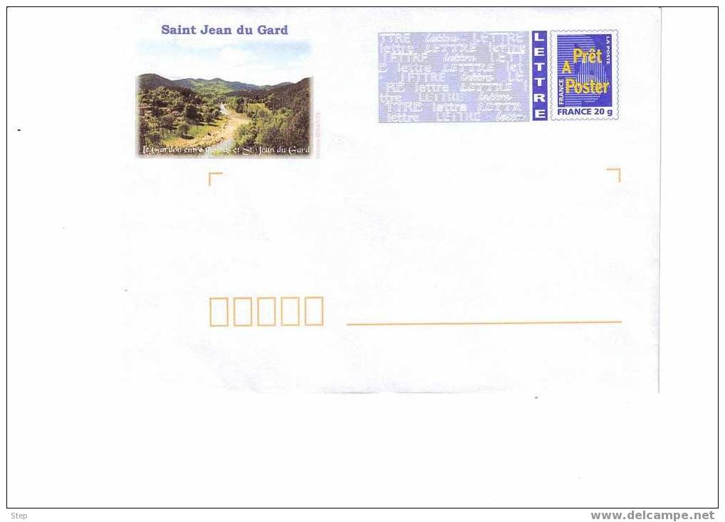 PAP SAINT JEAN DU GARD (GARD) : La Vallée Du GARDON  Format CARRE - PAP : Bijwerking /Logo Bleu
