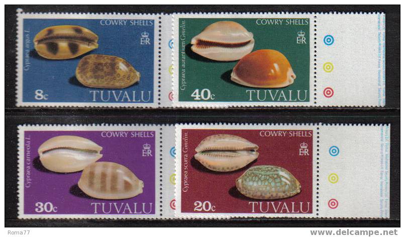 MA12 - TUVALU , CONCHIGLIE: SERIE N. 126/129 *** - Coquillages