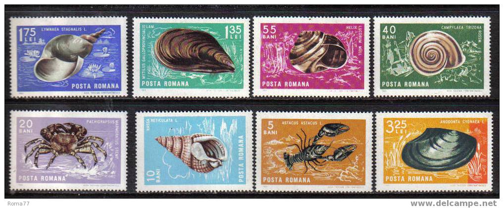 MA81a - ROMANIA , CROSTACEI : SERIE  N. 2240/47  *** - Crustaceans