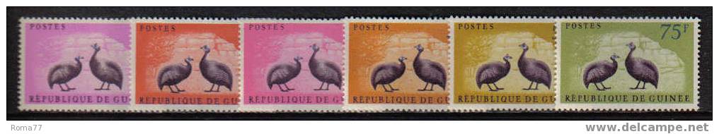 MA107 - GUINEA , UCCELLI : SERIE  N. 63/68 *** - Gallinacées & Faisans