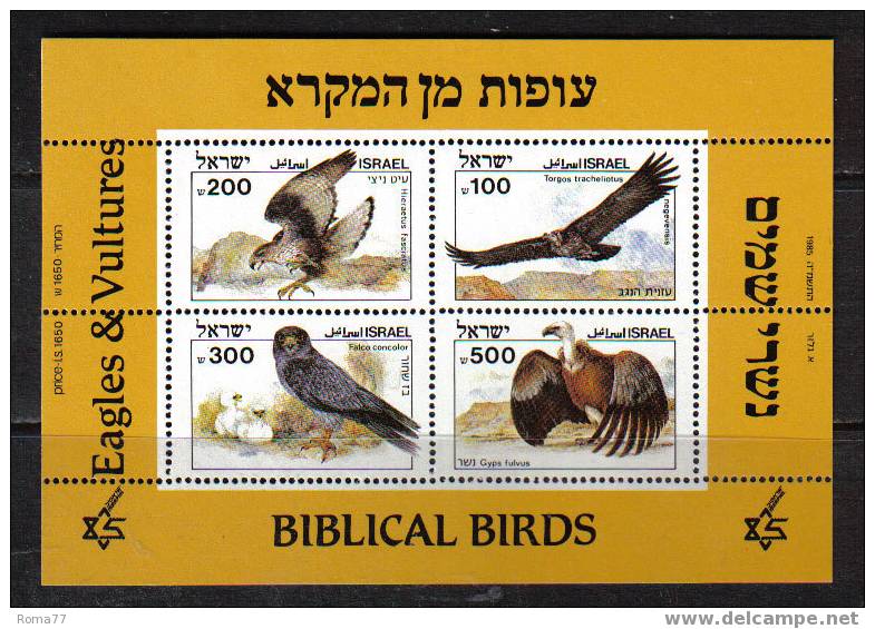 MA117 - ISRAELE , UCCELLI :  B.F.  N. 28  *** - Blocs-feuillets