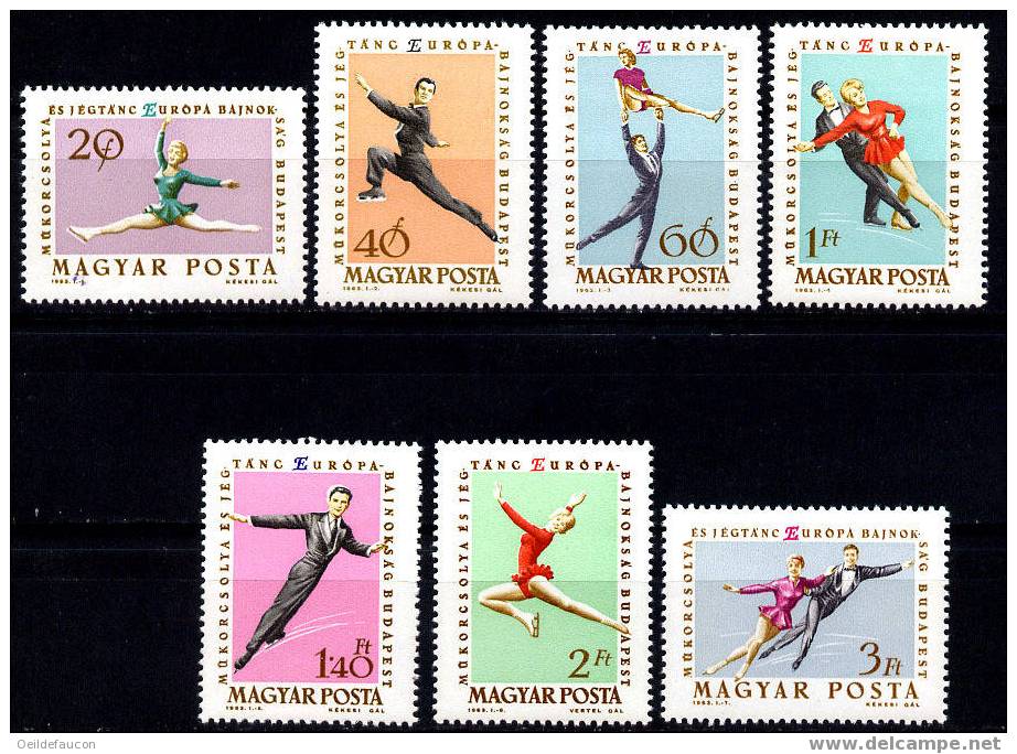 HONGRIE - Yvert - 1539/45** - Cote 7.50 € - Figure Skating