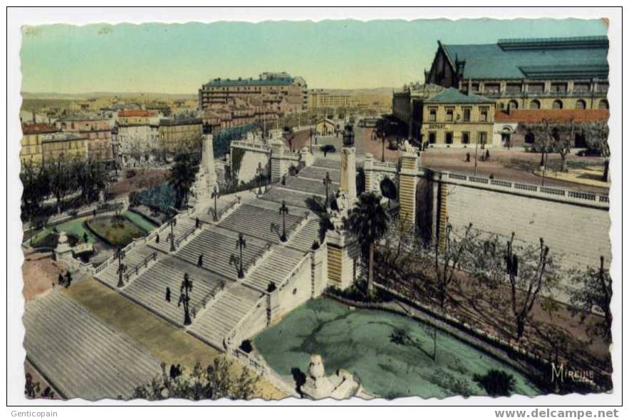 G8  - MARSEILLE - Les Escaliers De La Gare (1953) - Bahnhof, Belle De Mai, Plombières