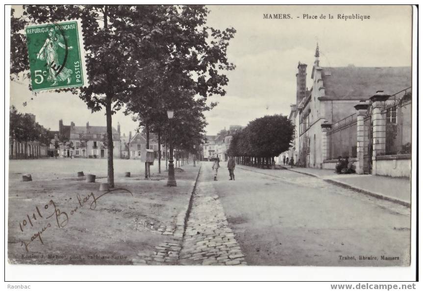 CPA----72---MAMERS---PLACE De La REPUBLIQUE - Mamers