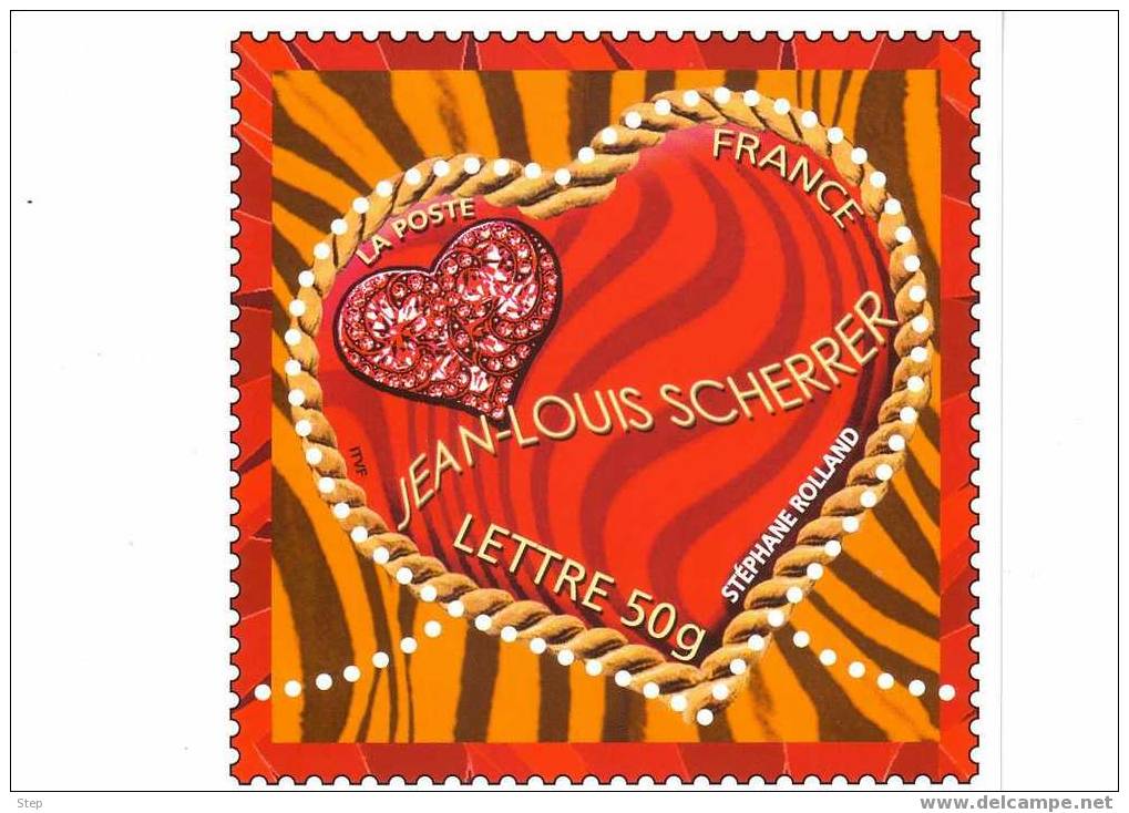 PAP : PSEUDO PAP COEUR De JEAN-LOUIS SCHERRER Avec Mention "Affranchir Ici" - Official Stationery