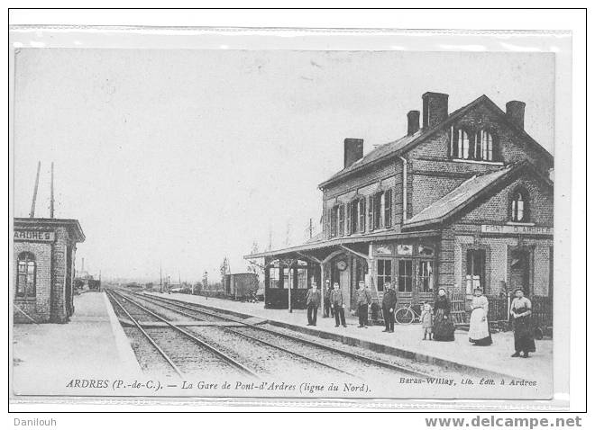 62 // PAS DE CALAIS / ARDRES / La Gare De Pont D'Ardres / (ligne Du Nord) Baras Villay Edit / ANIMEE / - Ardres