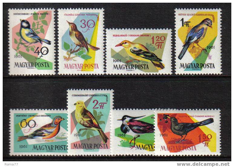 MA153 - UNGHERIA , UCCELLI  : SERIE  N.  1478/85  *** - Unused Stamps