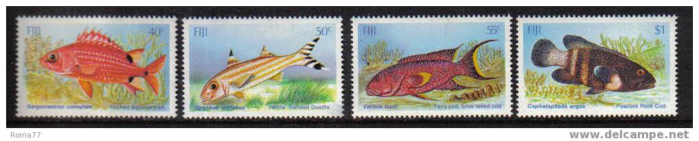 MA175 - FIJI , PESCI  : SERIE  N. 527/530  *** - Fiji (1970-...)