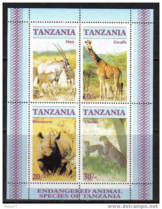 MA205 - TANZANIA  : IL B.F.  N. 47  *** - Rinoceronti