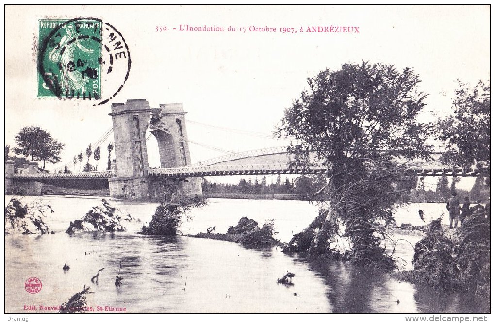 CPA 42 Andrézieux - L´Inondation Du 17 Octobre 1907 - Animée - Andrézieux-Bouthéon