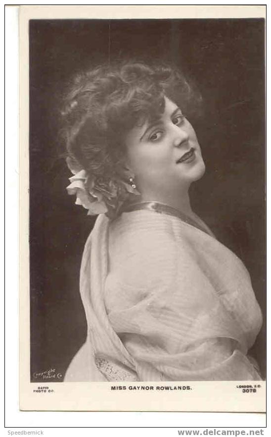 A430 Actrice Courtisane Théâtre Miss GAYNOR ROWLANDS Rapid Photo London 3078 - Opera