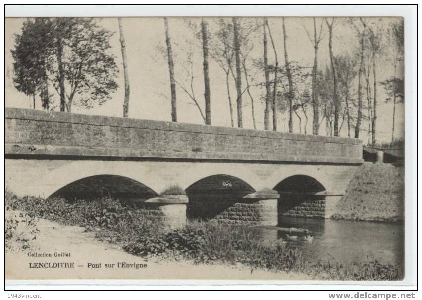 C 1129 - LENCOITRE - Pont Sur L'Envigne - Belle CPA Rare - - Lencloitre