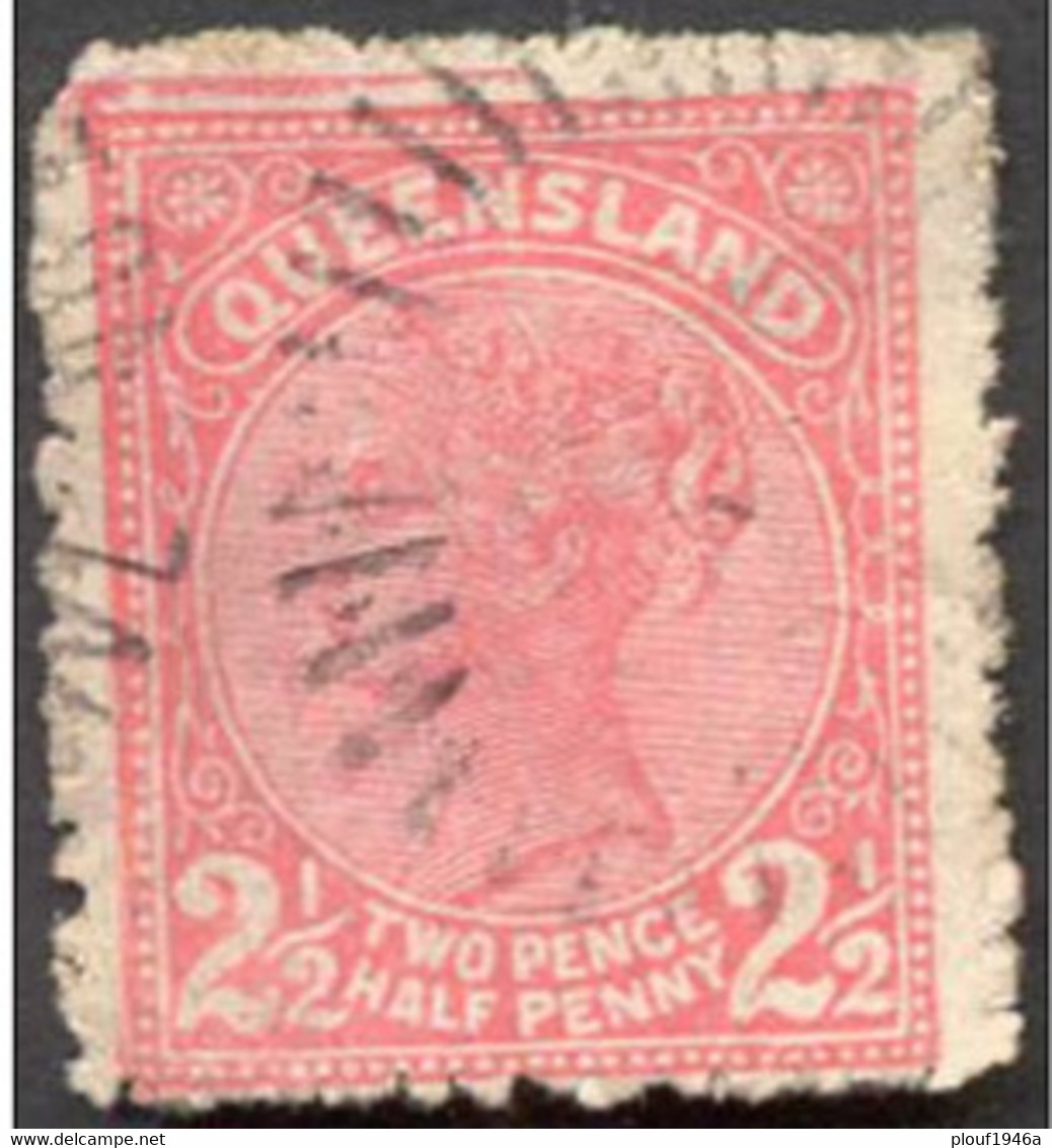 Pays : 398 (Queensland : Colonie Britannique)  Yvert Et Tellier N° :  64 (o) - Gebruikt