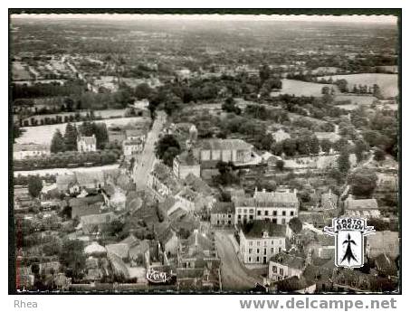 56 La Gacilly - LA GACILLY  (Morbihan)   310-37 A - Vue Aérienne - La Mairie Et La Rue De Montauban - Cpsm - La Gacilly