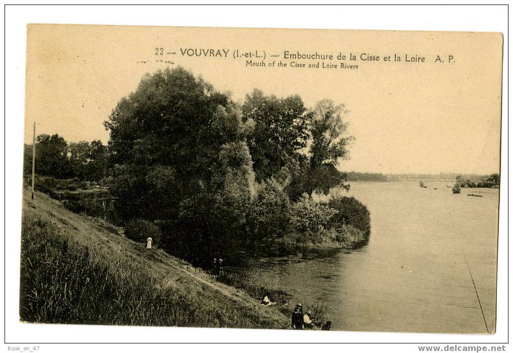{27637} 37 Indre Et Loire Vouvray , Embouchure De La Cisse Et La Loire . Animée . Circulée En 1923 ? - Vouvray