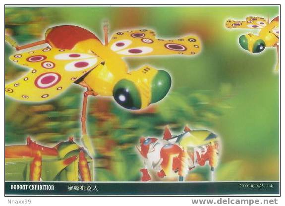 Robot - "Honeybee" Robot Pre-stamped Postcard ('00 Nanjing Robot Exhibition) - Other & Unclassified