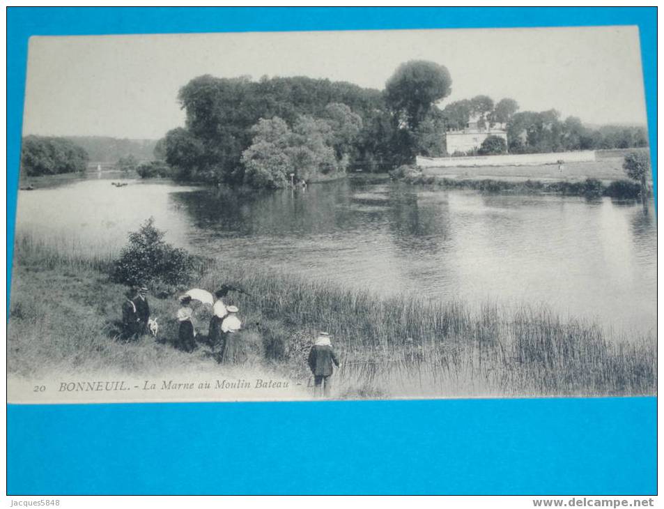 94)-bonneuil--n°20--la Marne Au Moulin Bateau----tres Belle Carte - Bonneuil Sur Marne