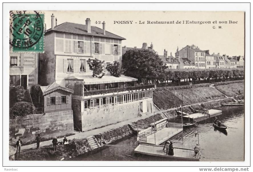 CPA--78---- Poissy ---RESTAURANT De L'ESTURGEON----BAC - Poissy