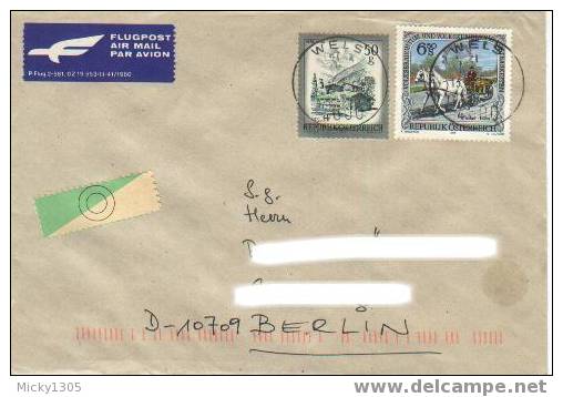 Österreich / Austria - Umschlag Echt Gelaufen / Cover Used (1243) - Brieven En Documenten