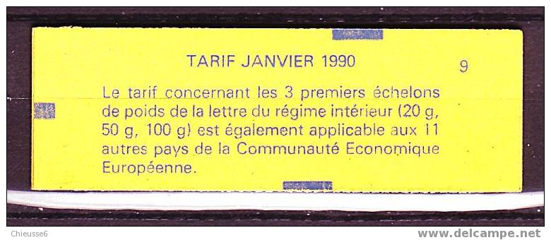 France; Carnet   N° 2614 C3 - 10 Timbres  - 2,30 Rouge  Briat. Conf. N° 9 - Autres & Non Classés