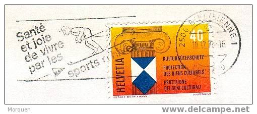 Carta BIEL / BIENNE 1977 Fechador Especial - Postage Meters