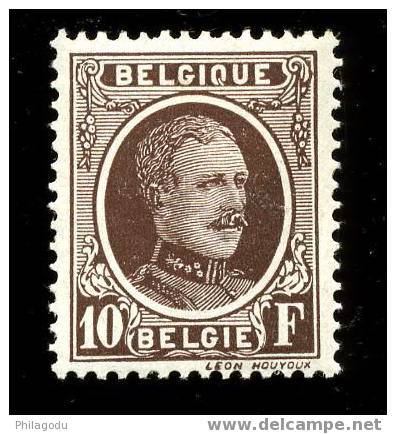 Belgique 210 *= 10F Houyoux Grosse Valeur De La Série Neuf Avec Propre Charnière  Cote 87 E  Centré Au Micron Près - Unused Stamps
