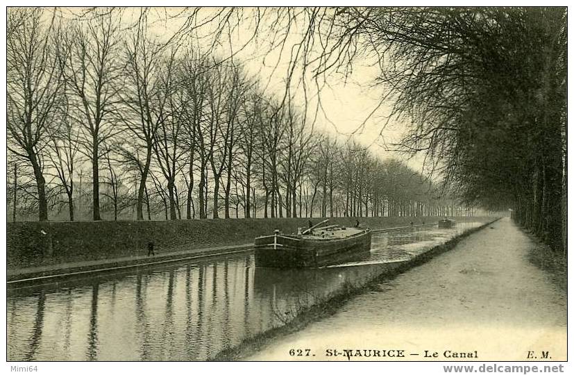 D. 94ST- MAURICE - Le Canal Avec Péniches - Saint Maurice