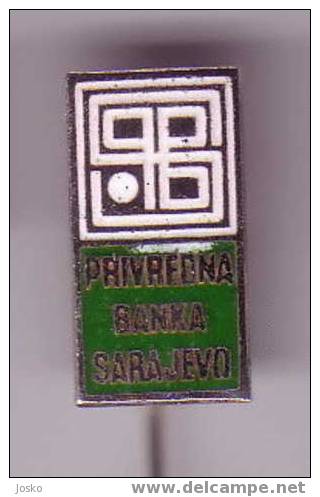 Bank - Banque - Banks - Banques - Banco - Banca - PRIVREDNA BANKA SARAJEVO ( Bosnia ) Enamel - Email Pin - Bancos