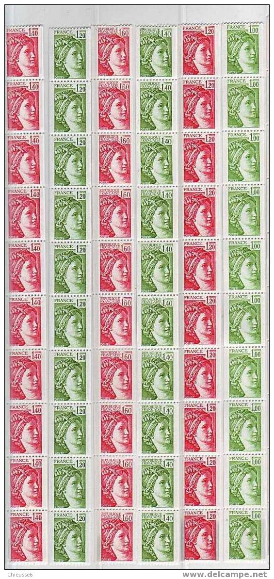 France** Lot De Roulettes 12 Bande Différentes De 10 Timbres Avec 1 N° Rouge . - Roulettes