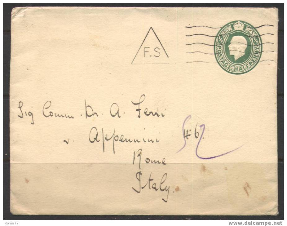 417 - GRAN BRETAGNA , ANNULLO F.S. - Entiers Postaux