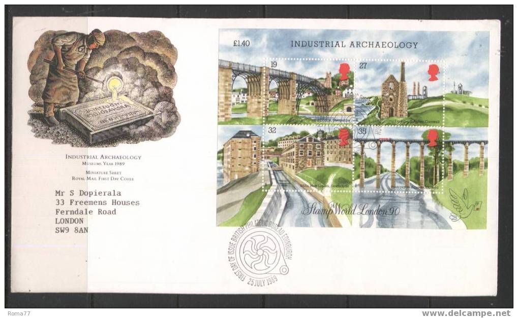 550 - GRAN BRETAGNA , LONDON 90  25/7/1989 - 1981-1990 Decimal Issues