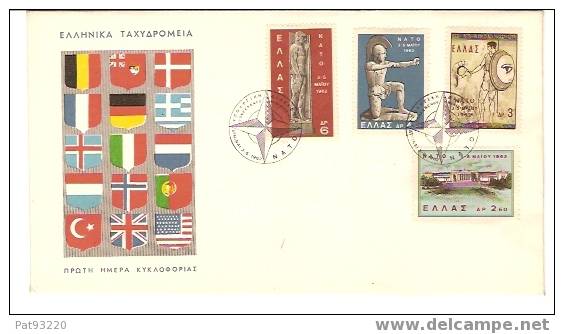 OTAN 1962 /Conférence Ministérielle/ GRECE/ Enveloppe FDC/ N° 770 à 773 - OTAN