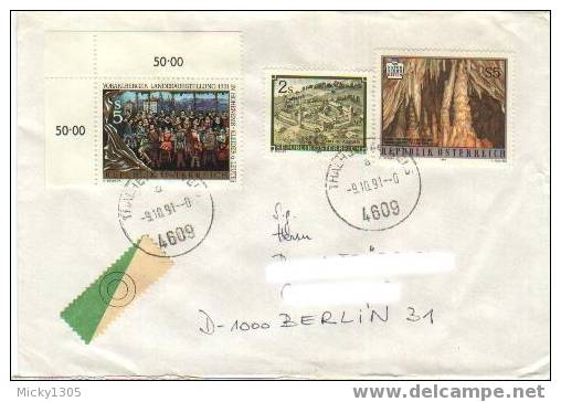 Österreich / Austria - Umschlag Echt Gelaufen / Cover Used (1450) - Briefe U. Dokumente