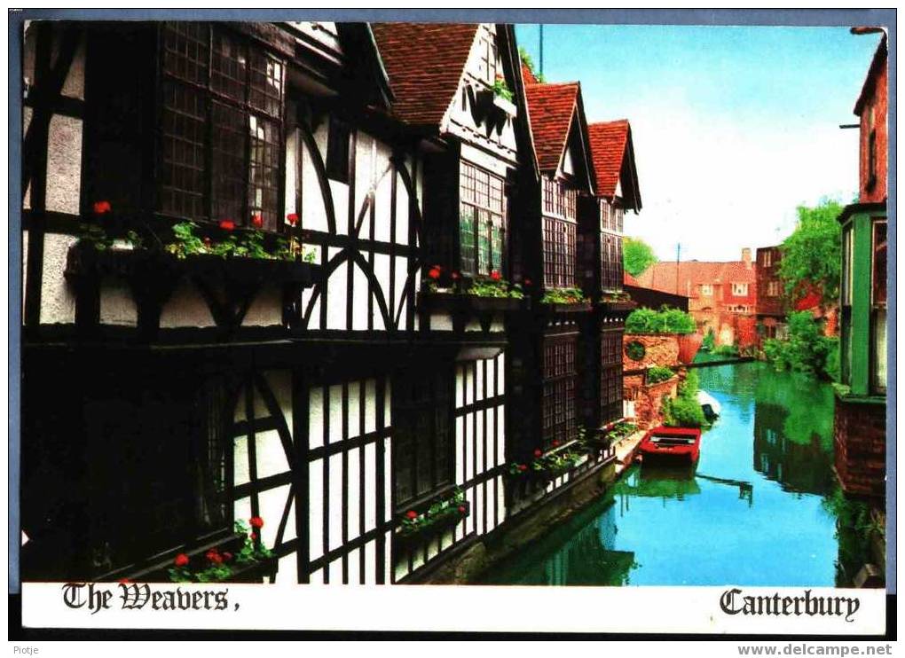 * Canterbury * The Weavers, Canal, Rivier, Rivière, Façades Vieux, Bateau, Boot, Boat - Canterbury