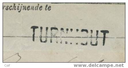 Lijst Der Abonnementen Op De Nieuwsbladen , Met Cirkelstempel TURNHOUT Op 29/12/1897 + NAAMSTEMPEL !!!!!!!!!! - Volantini Postali