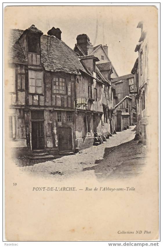 ---CPA---27---PONT De L´ARCHE---RUE De L´ABBAYE-sans-TOILE - Pont-de-l'Arche