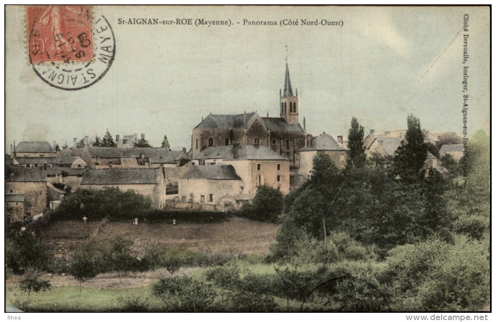 53 Saint-Aignan-sur-Roë - St-AIGNAN-sur-ROE (Mayenne) - Panorama (Côté Nord-Ouest) - Cpa - Saint Aignan Sur Roe