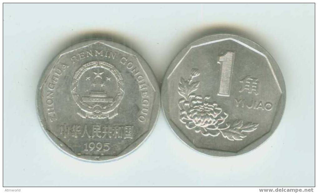 CHINA ---10 CENTS  COIN----1995 - China