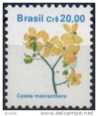 BRESIL BRASIL Poste 1963 ** MNH Flore Brésilienne : Cassia Macranthera Fleur Flower Blume - Usati