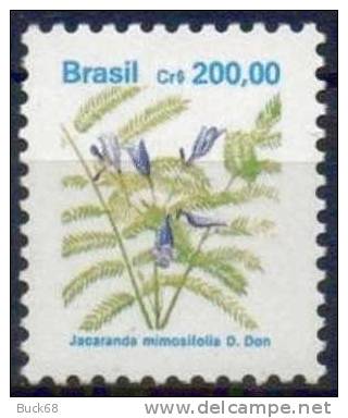 BRESIL BRASIL Poste 2023 ** MNH Flore Brésilienne : Jacaranda Mimosifolia Fleur Flower Blume - Neufs