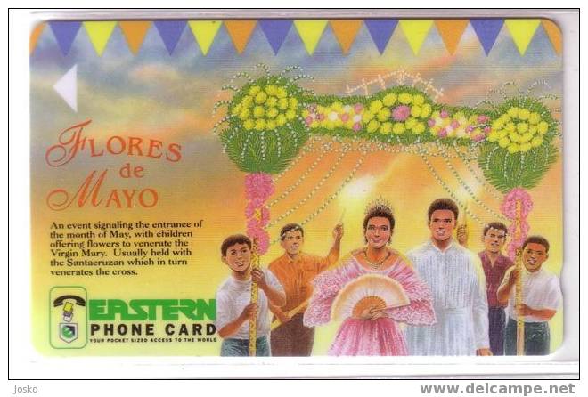 PHILIPPINES - Eastern Telecoms Very RARE Card GPT System - 150.units Flores De Mayo ( Code 242PETC ) - Filipinas