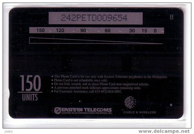 PHILIPPINES - Eastern Telecoms Very RARE Card GPT System - 150.units Sinulog  ( Code 242PETD ) - Philippinen
