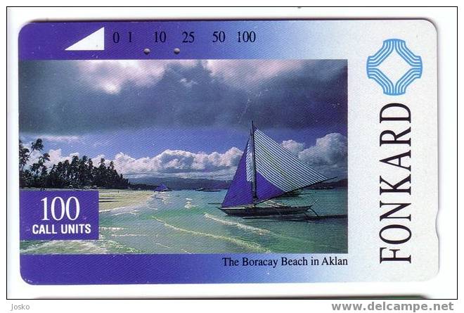 PHILIPPINES - VERY RARE Tamura System Card - THE BORACAY BEACH IN AKLAN - Filippijnen
