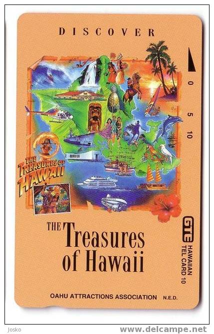 HAWAII - Dolphin - Dauphin - Parrot - Perroquet - Waterfalls - Chutes - Passenger - Helicopter -hélicoptère RARE & MINT - Hawaii